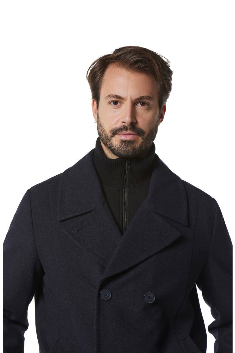 Danton Water Resistant Peacoat, Alternate, color, BLUE HEATHER