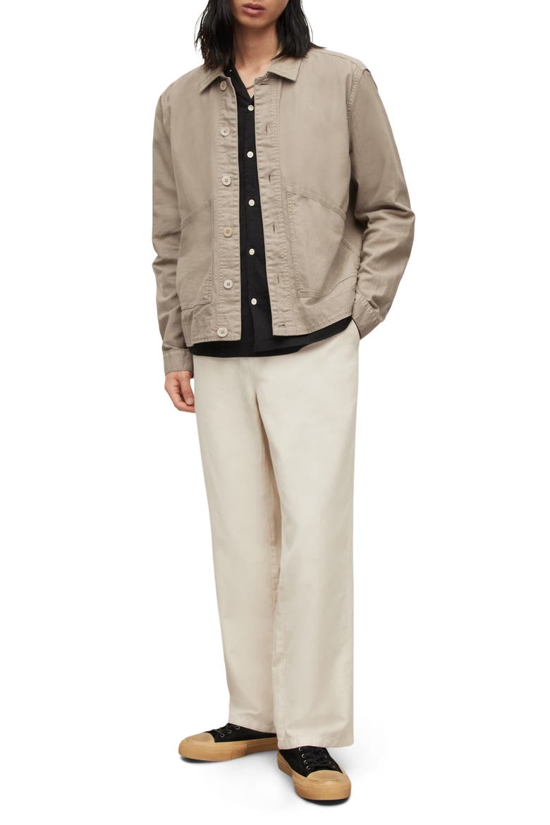 Bruc Linen & Cotton Shirt Jacket, Alternate, color, DUSTY TAUPE