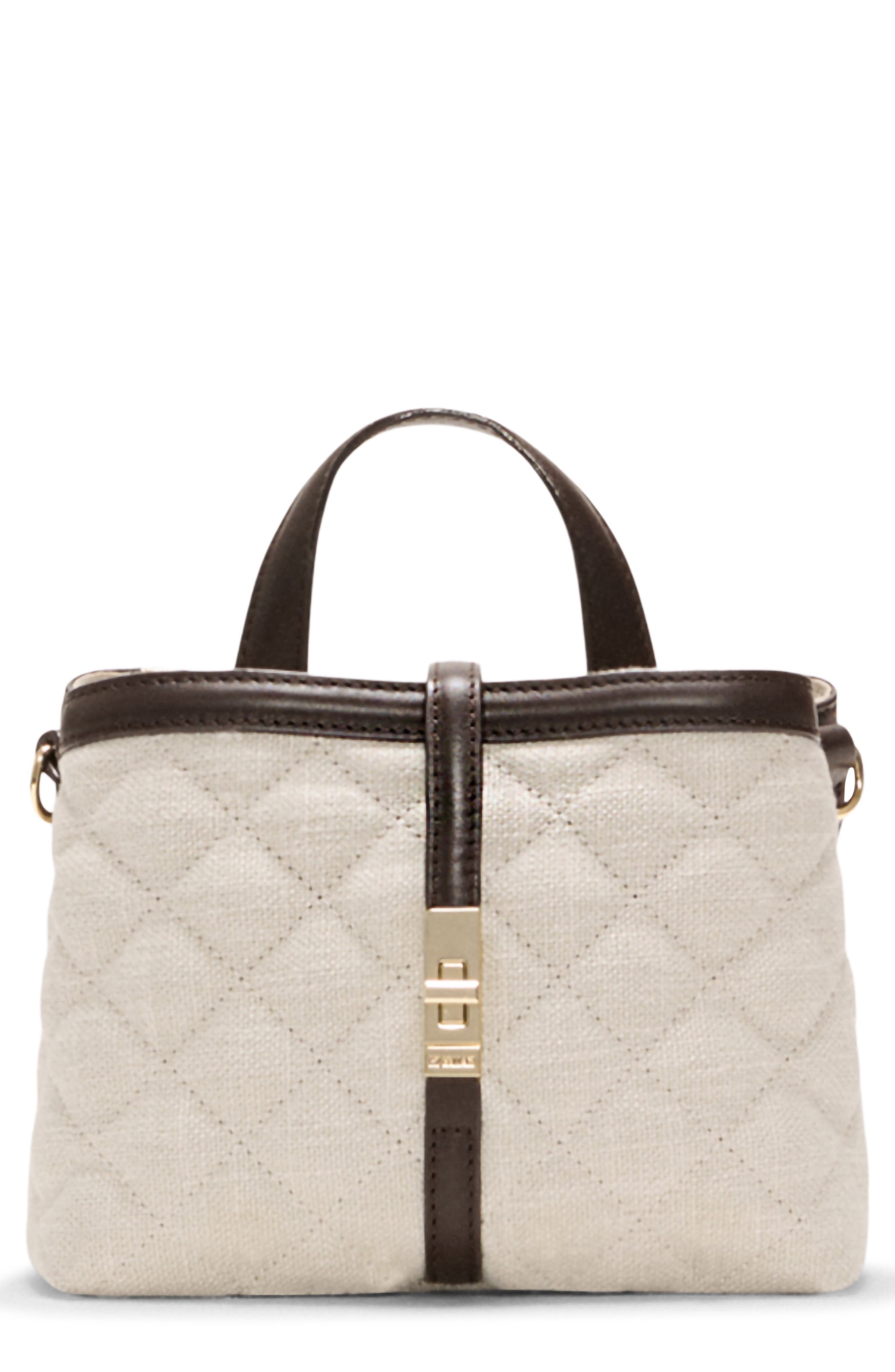 Mini Astor Top Handle Bag, Main, color, SANDY LINEN