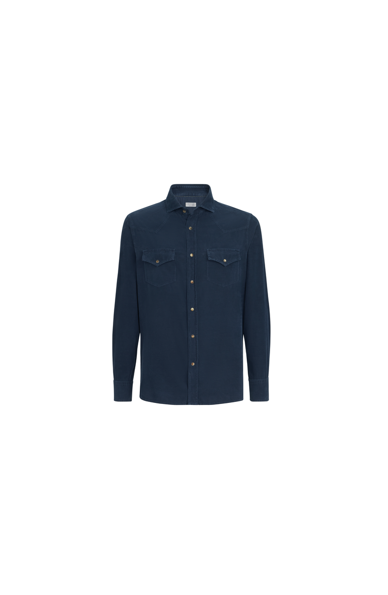 Brunello Cucinelli Corduroy shirt, Alternate, color, Blue