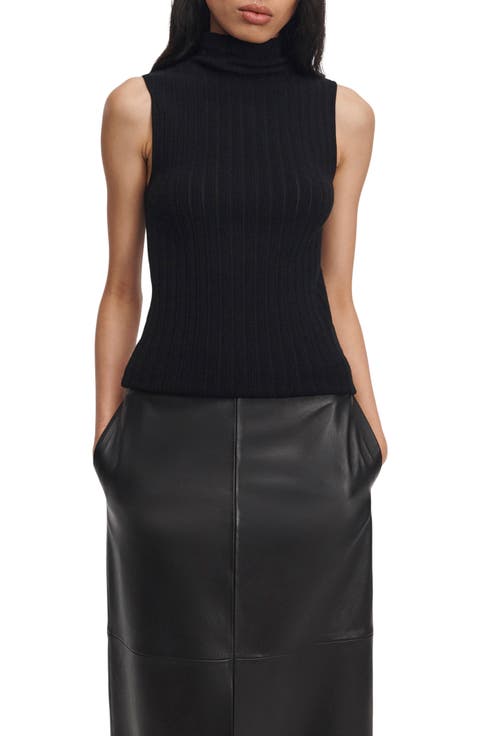 Rhodes Sleeveless Wool Turtleneck