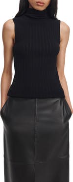 rag & bone Rhodes Sleeveless Wool Turtleneck