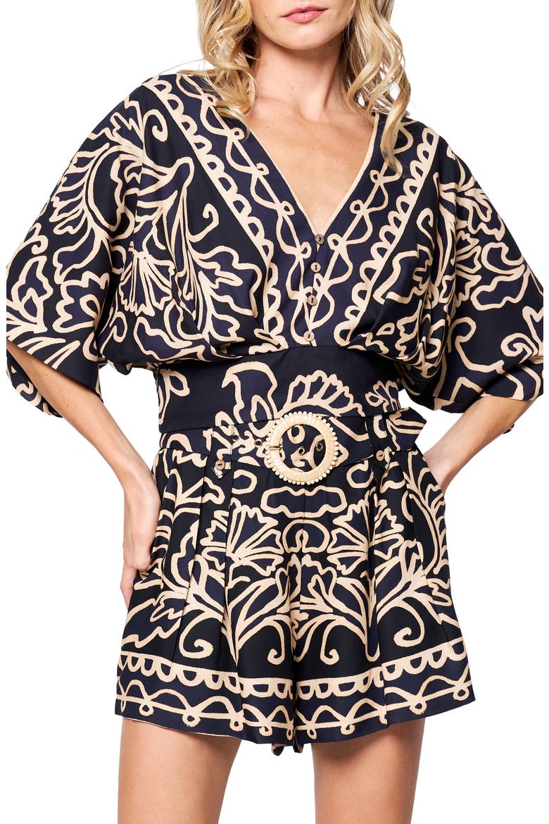 Silva V-Neck Top, Alternate, color, BLACK