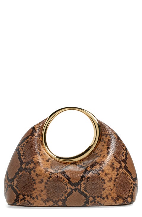 Le Petite Calino Leather Top Handle Bag