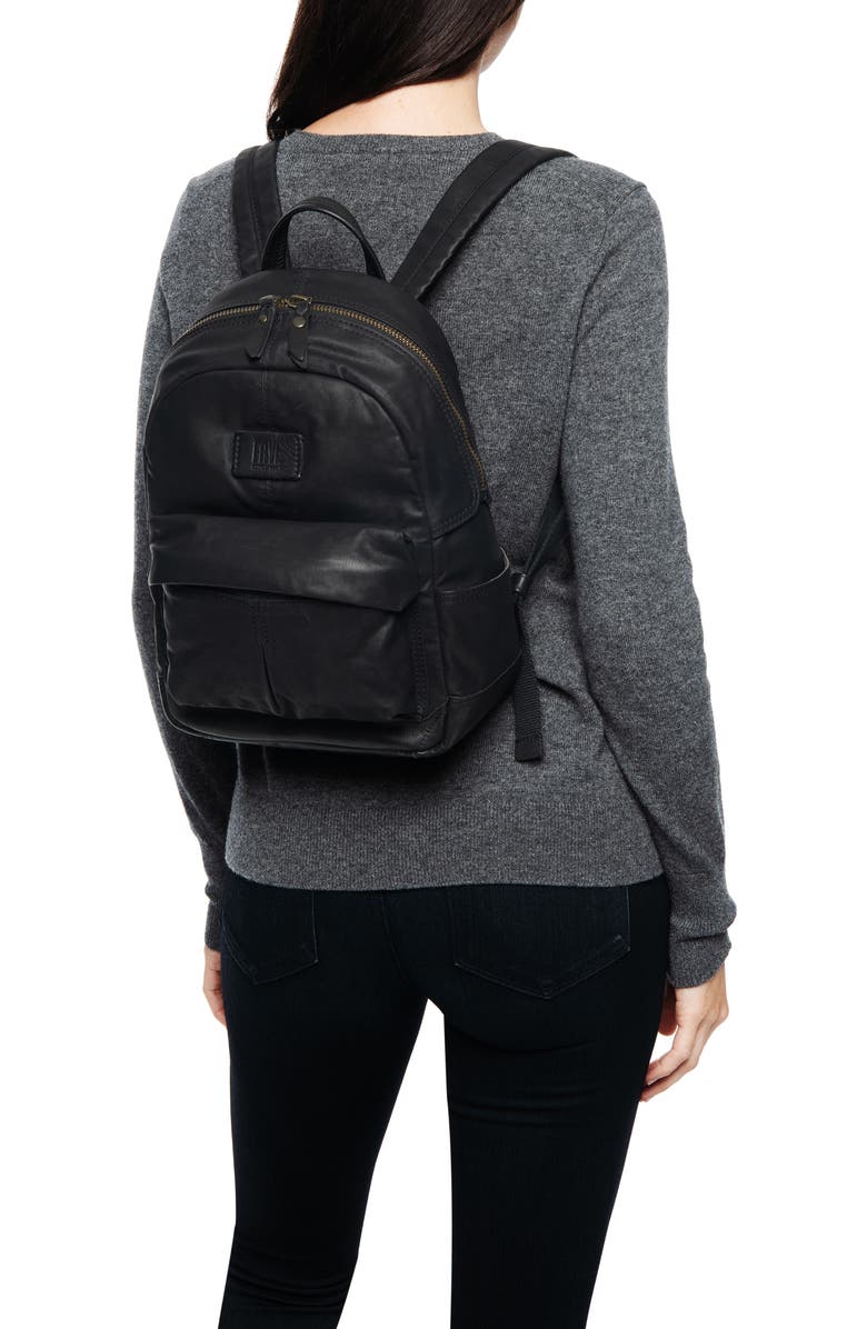 Frye Small Scout Canvas & Leather Backpack, Alternate, color,