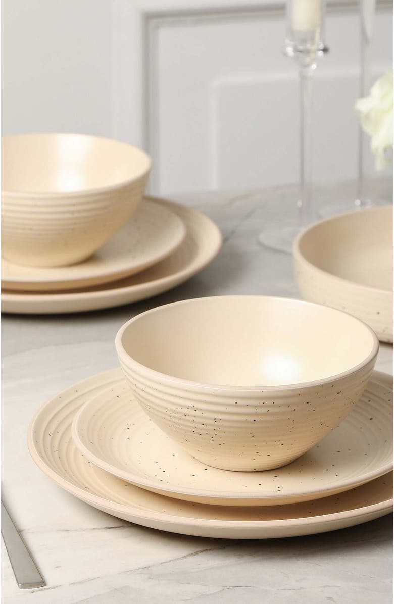 Stone Lain Lauren Stoneware 16-Piece Dinnerware Set, Alternate, color, Beige