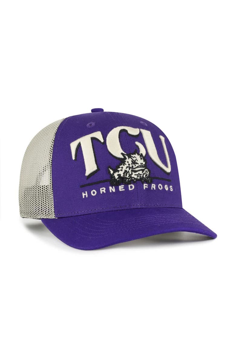 '47 Men's '47 Purple TCU Horned Frogs Arid Adjustable Trucker Hat, Alternate, color, Purple