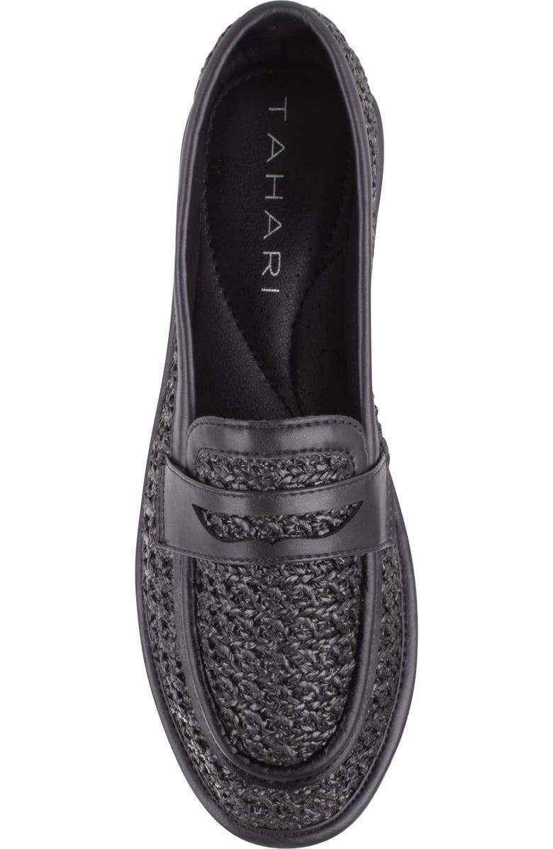 Tahari Meadow Penny Loafer, Alternate, color, Black