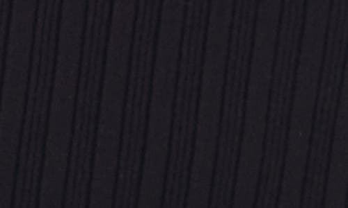 Cece Long Sleeve Rib Turtleneck Sweater Minidress In Black