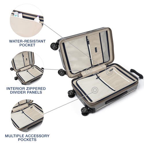 Travelpro Platinum Elite Hardside Expandable Compact Carry-on 20-inch Spinner In Metallic Sand