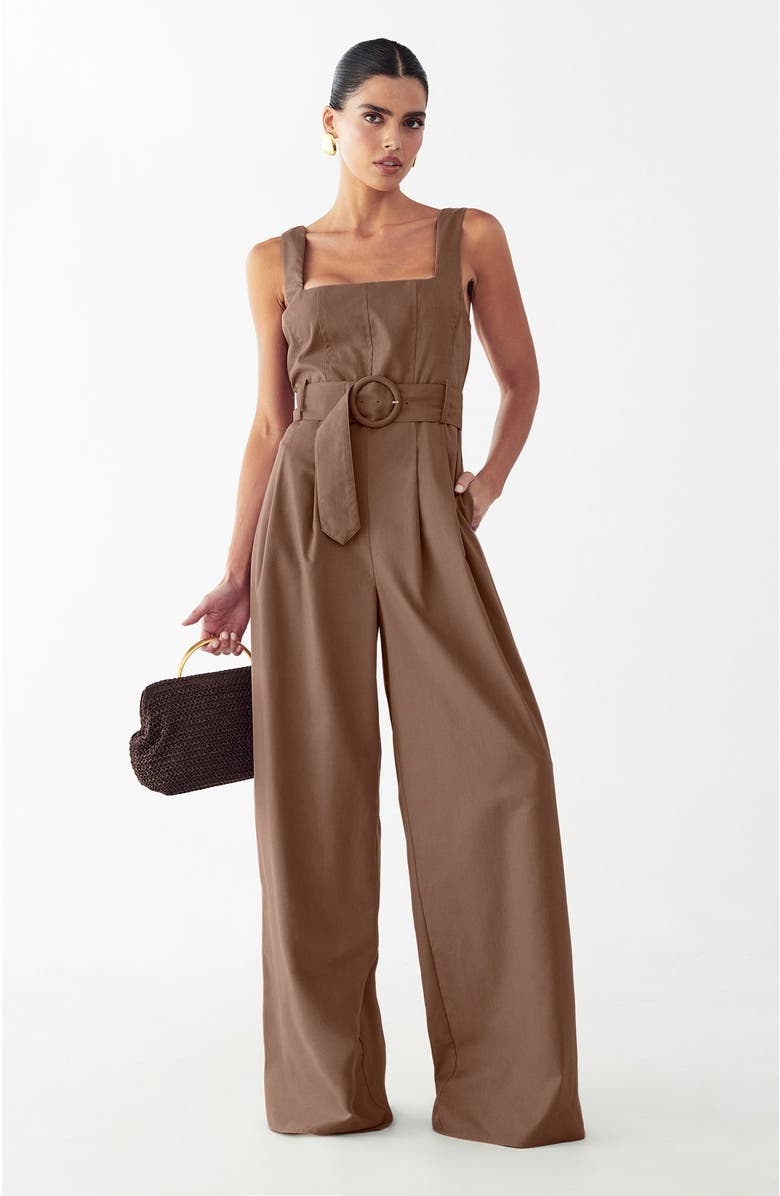 WILLA Annika Jumpsuit, Alternate, color, Mocha