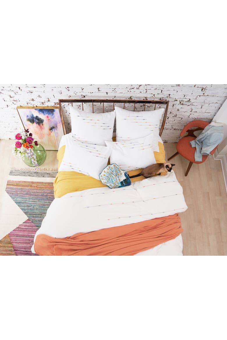 Ryker Dandelion Queen Gauze Coverlet, Alternate, color, Yellow