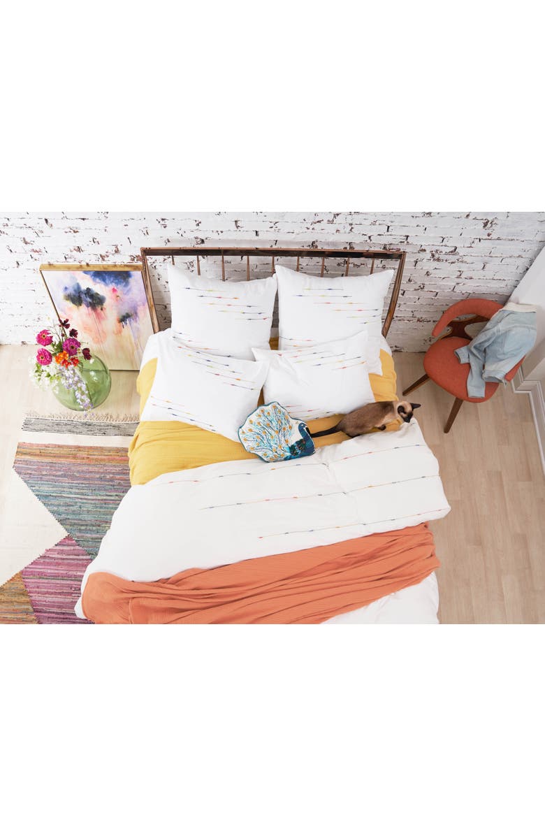 carol & frank Ryker Dandelion King Gauze Coverlet Bedspread, Alternate, color, Yellow