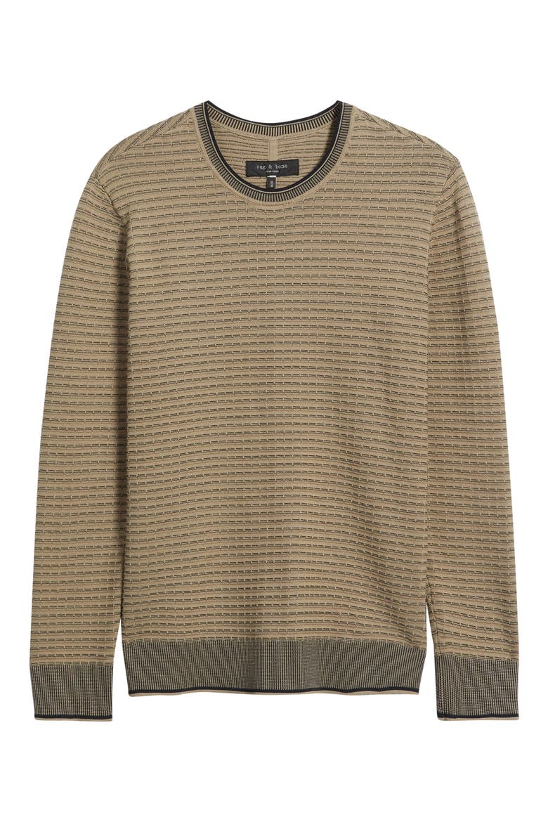 Harvey Stripe Cotton Blend Sweater, Alternate, color, NATURAL/ GREY