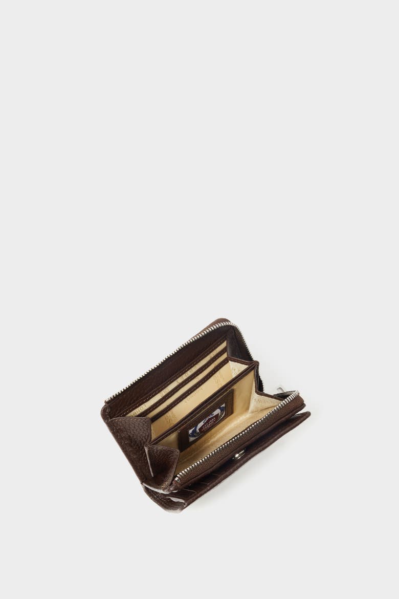 The Core Medium Leather Zip Matinee Purse, Alternate, color, Bitter Chocolate