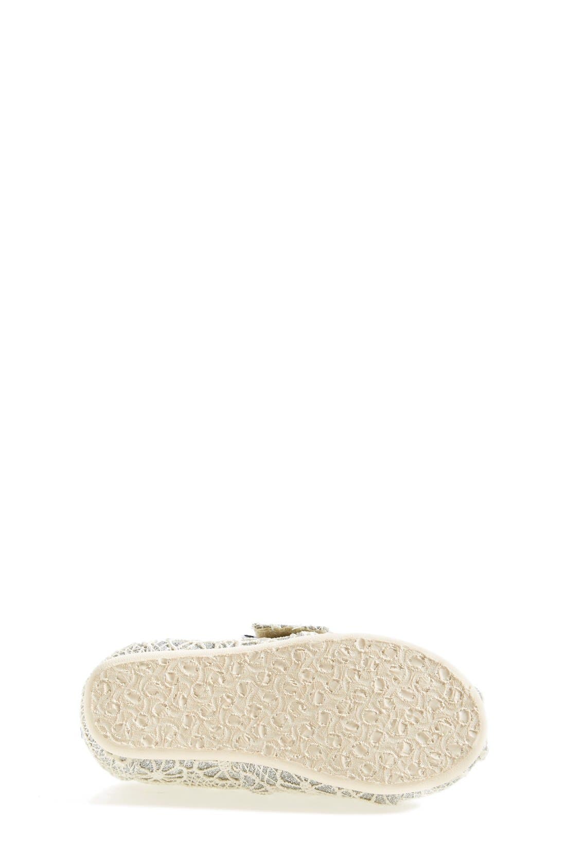 TOMS 'Tiny - Glitter' Crochet Slip-On, Alternate, color, 
