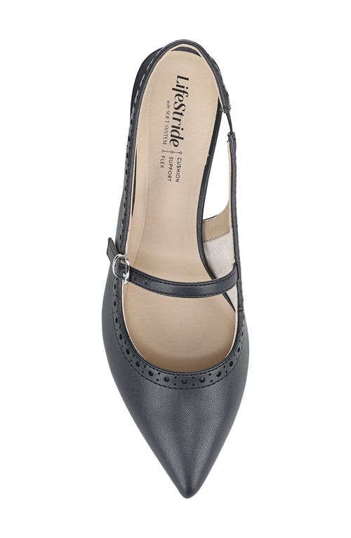 Lifestride Marilyn Slingback Pointed Toe Kitten Heel Pump