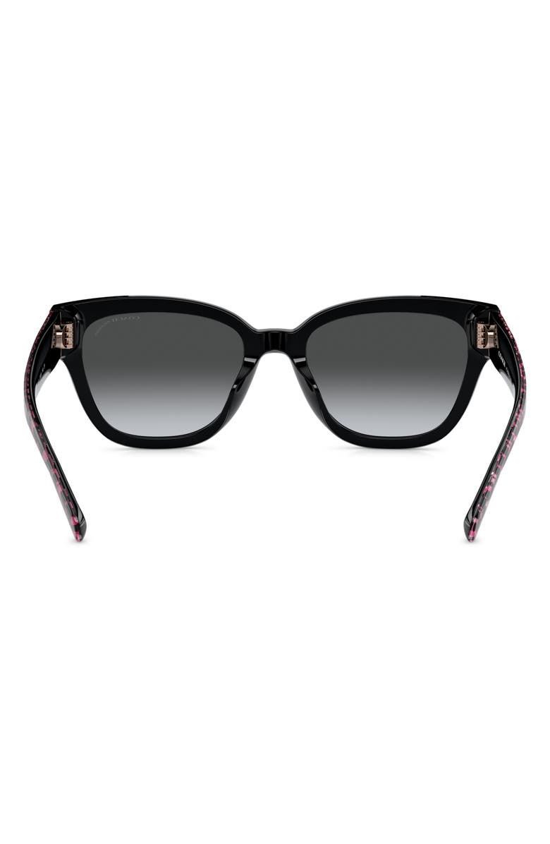 COACH 54mm Gradient Polarized Butterfly Sunglasses, Alternate, color, Black