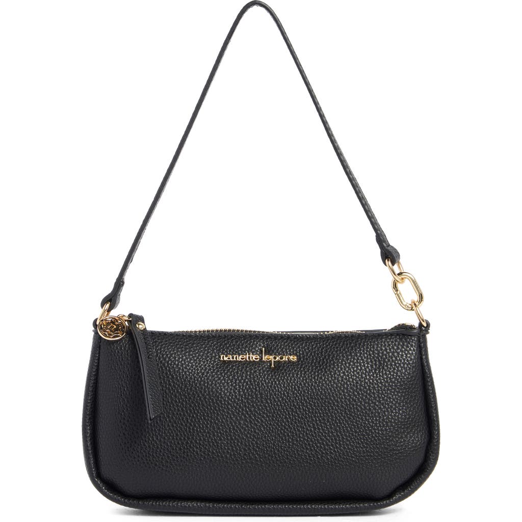 Nanette Lepore Frannie Convertible Baguette Shoulder Bag In Black