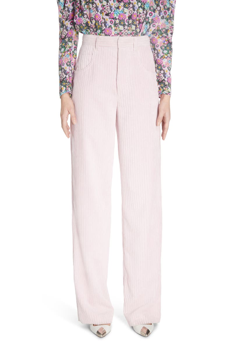Milorsy Corduroy Velvet Trousers, Main, color, LIGHT PINK