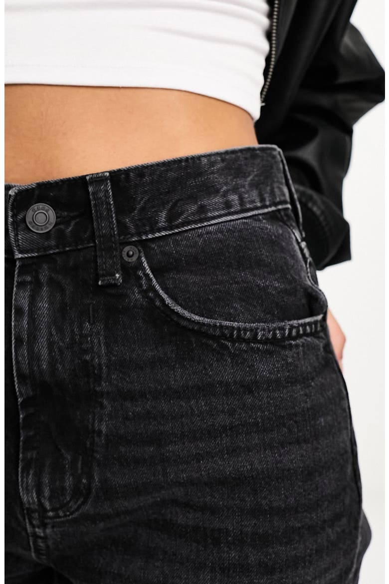 '90s High Waist Straight Leg Jeans, Alternate, color, BLACK