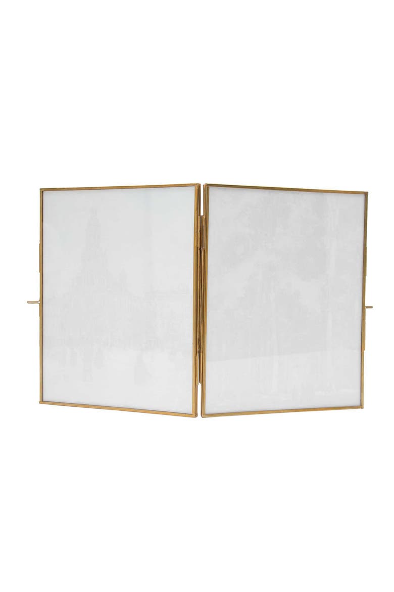 8x10 Henrie Brass Folding Photo Picture Frame, Alternate, color, Gold