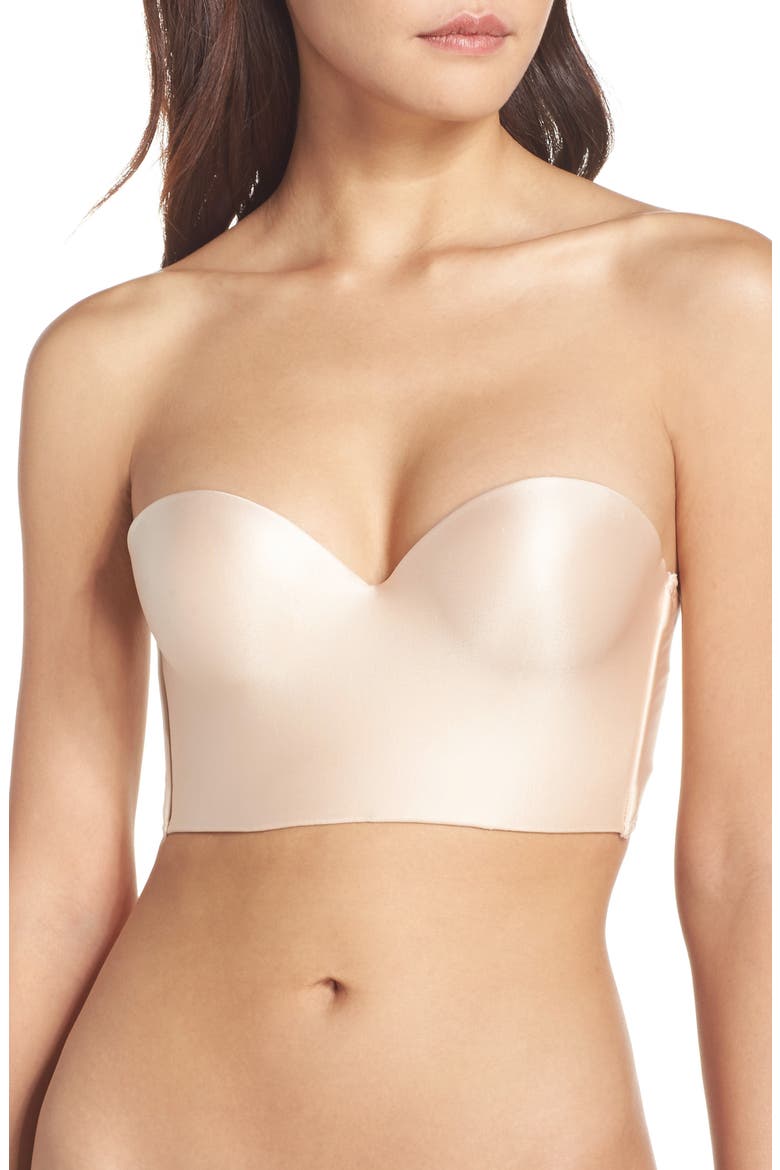 Essentials Convertible Underwire Longline Push-Up Bra, Main, color, BARE