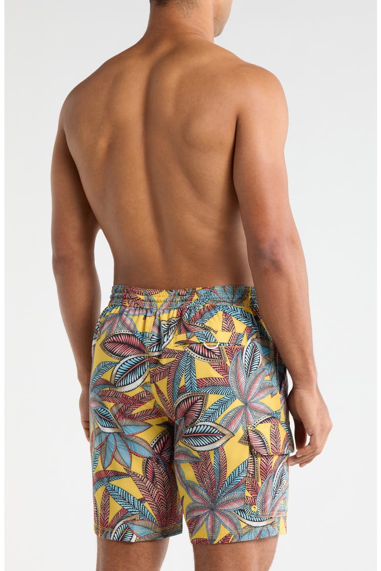 Baja Luau Board Shorts, Alternate, color, DAFFODIL DAZE