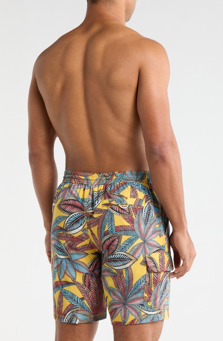 Tommy Bahama Baja Luau Board Shorts, Alternate, color, Daffodil Daze