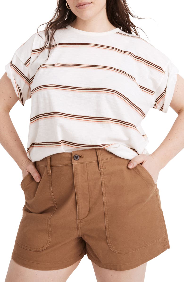 Madewell Perfect Military Twill Shorts, Alternate, color,