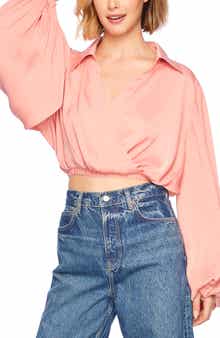 Susana Monaco Matte Satin Poet Top