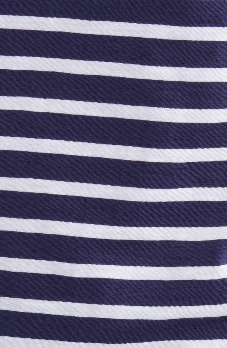 Hatley Breton Stripe Three-Quarter Sleeve Jersey Top, Alternate, color, 