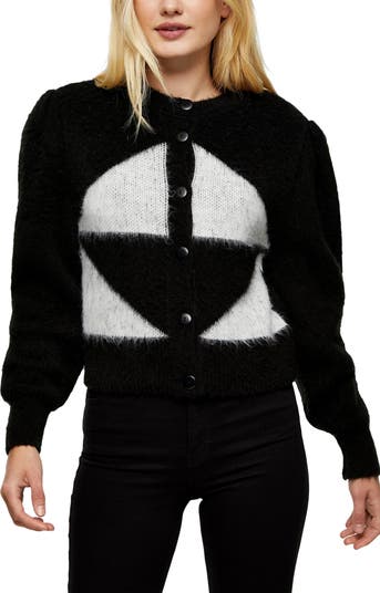 Topshop Brushed Argyle Cardigan | Nordstrom