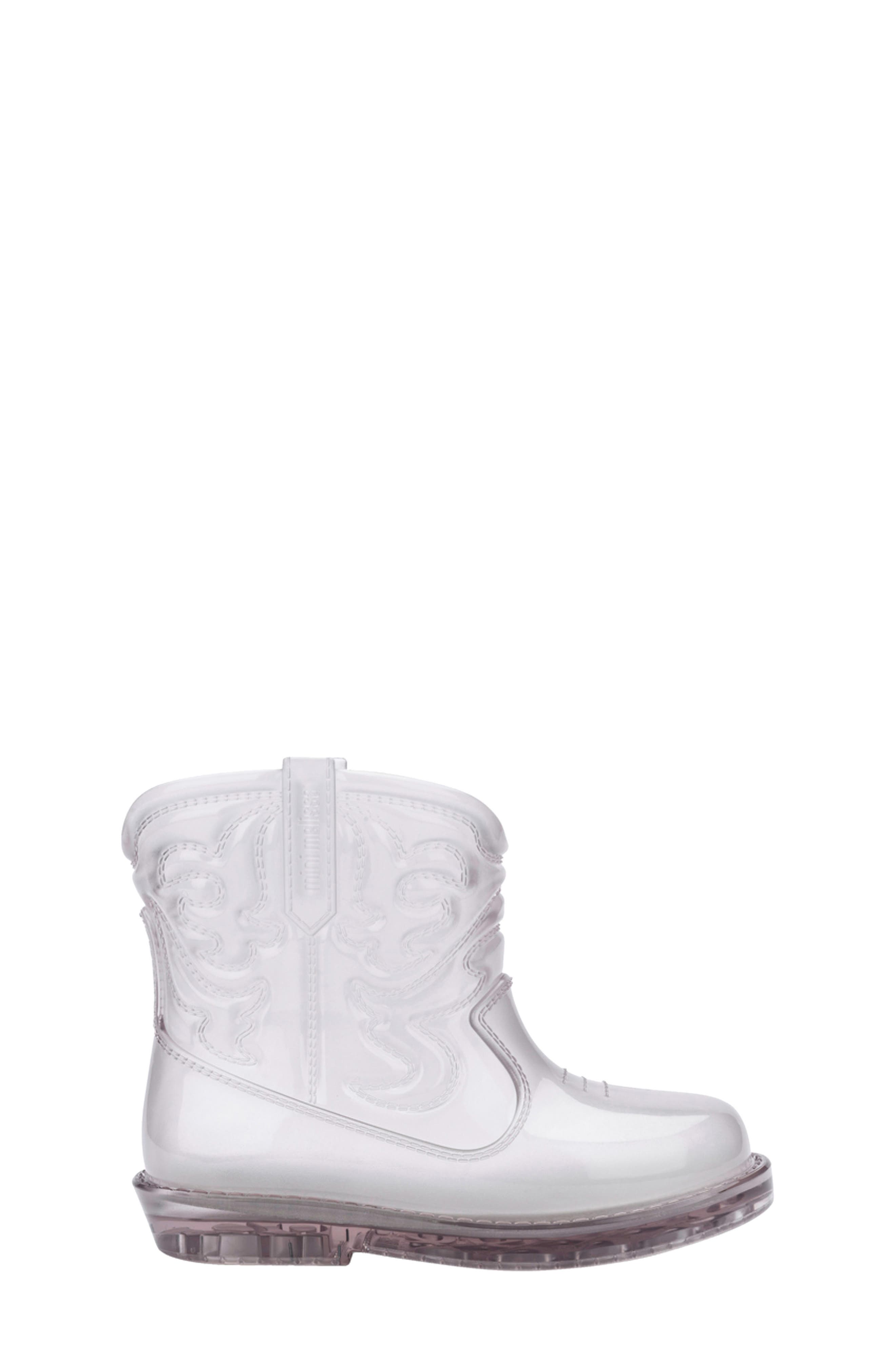 Mini Melissa Kids' Texas Western Boot, Alternate, color, Clear