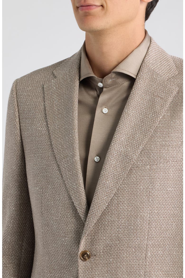 Hutson Slim Fit Tan Mélange Knit Wool Blend Sport Coat, Alternate, color, MEDIUM BEIGE