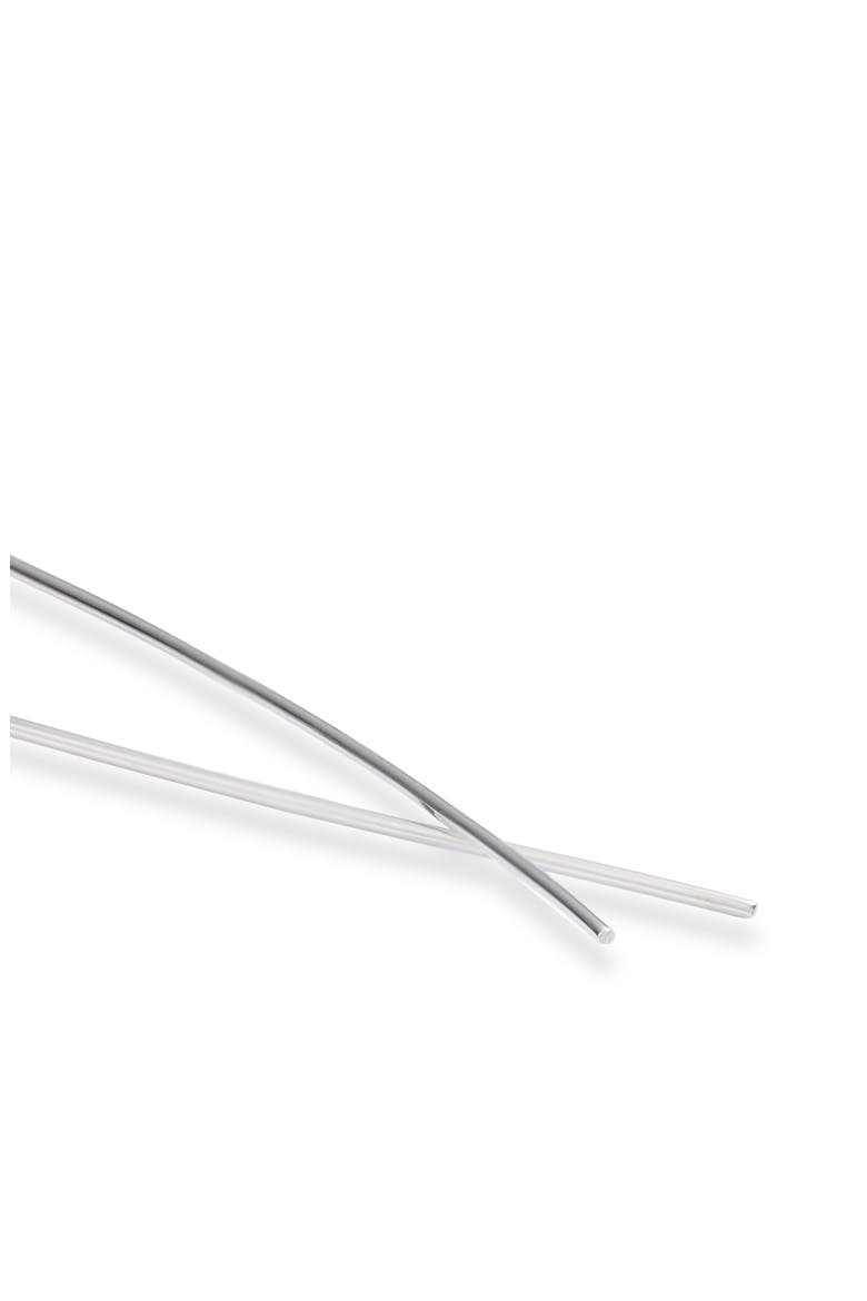 Medium Narrow Upside Down Hoop Earrings, Alternate, color, WHITE GOLD