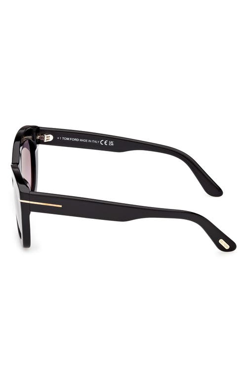 Tom Ford Linda 53mm Butterfly Sunglasses In Black