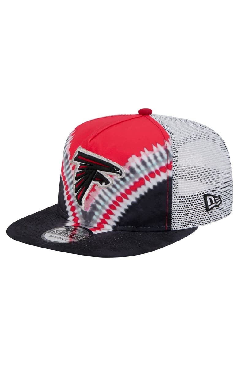 New Era Men's New Era Red/Black Atlanta Falcons Throwback Dye Golfer Snapback Hat, Main, color, 