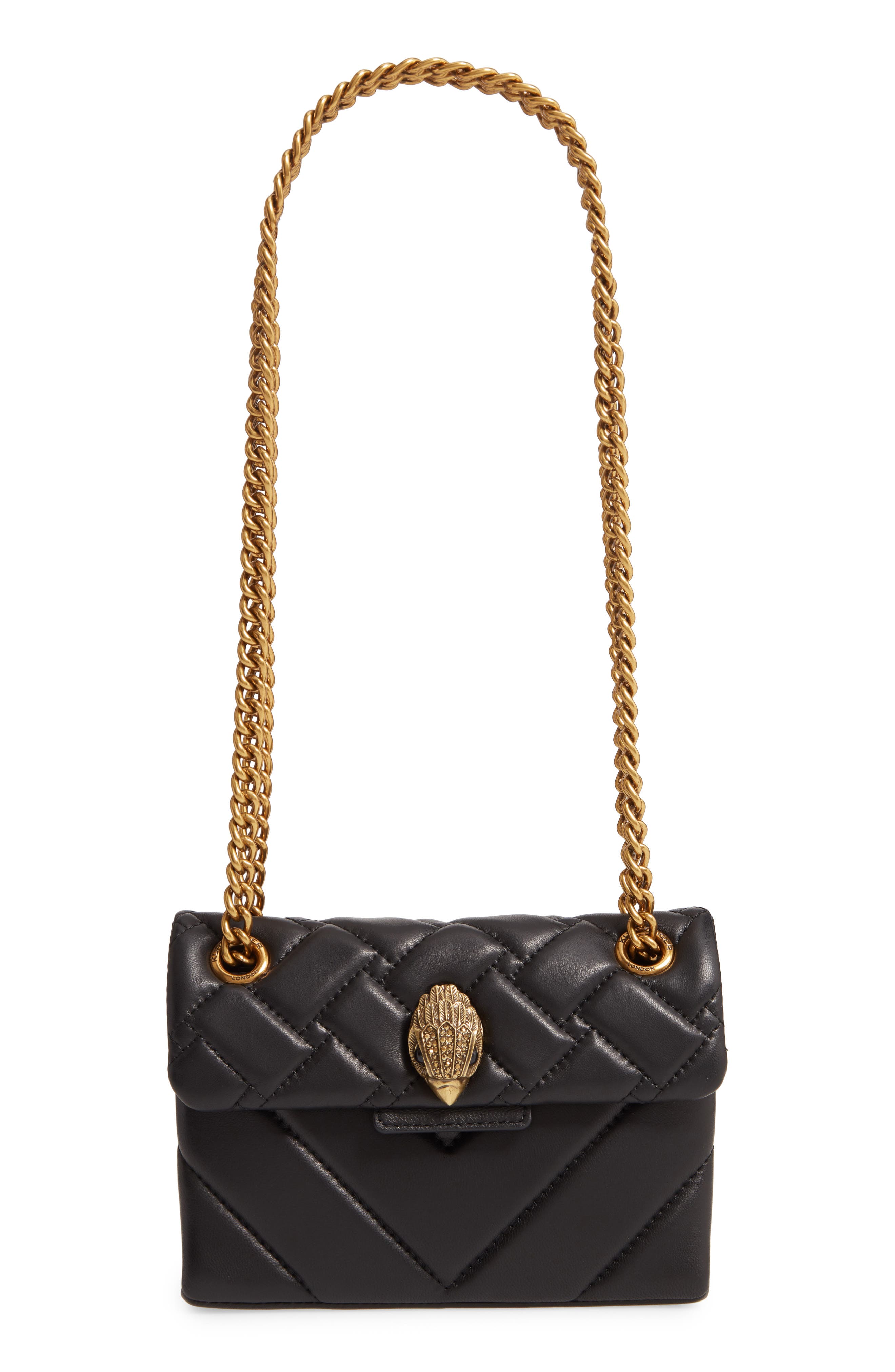 Kurt Geiger London Mini Kensington X Leather Shoulder Bag, Main, color, 