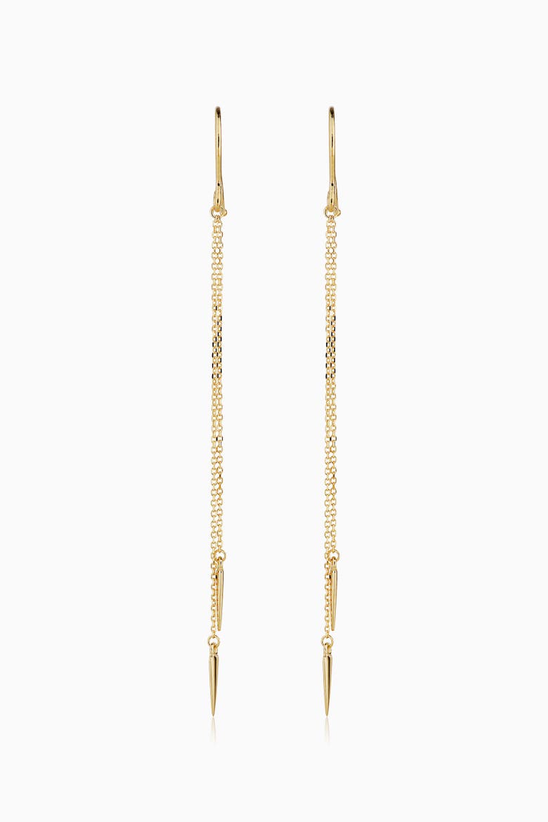 14K Yellow Gold Sharp Dresser Drop Earrings, Main, color, Yellow Gold