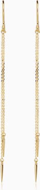 Oradina 14K Yellow Gold Sharp Dresser Drop Earrings
