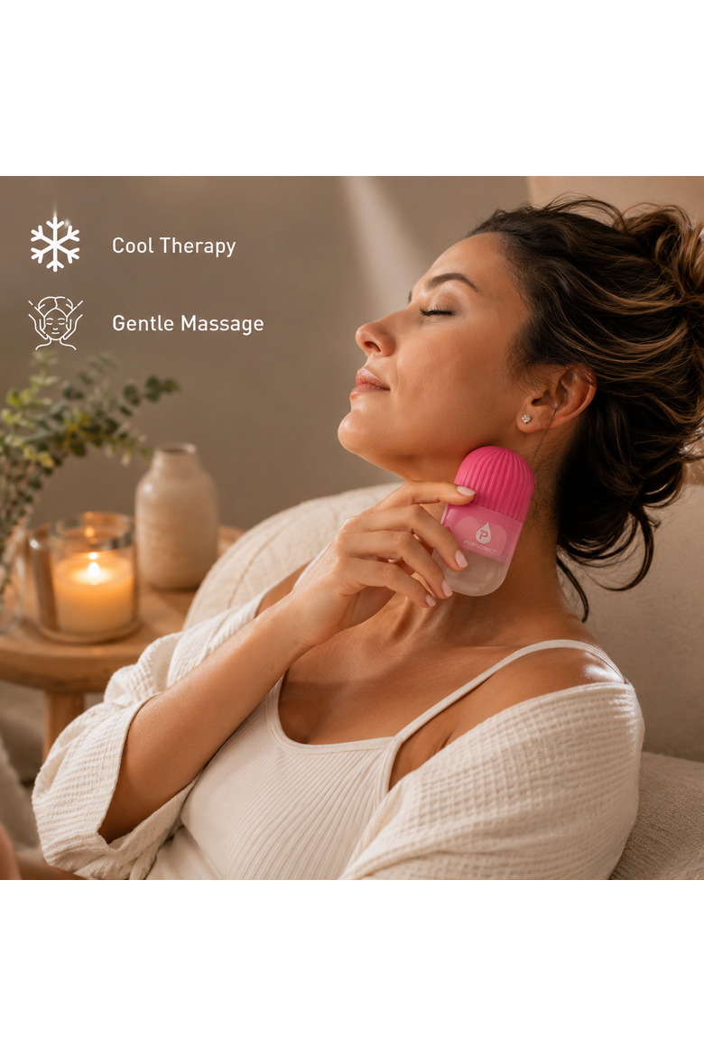 Ice Facial Roller & Hydrating Cucumber Sheet Masks, Alternate, color, Pink