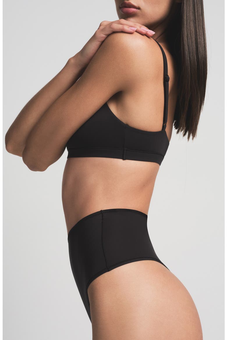 Fits Everybody High Waist Thong, Alternate, color, ONYX