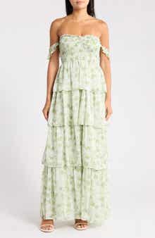 Yoryu Chiffon Printed Long Dress