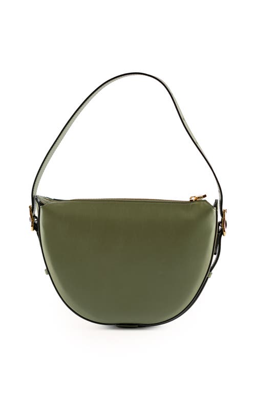 Senreve Mini Fortuna Smooth Leather Convertible Crescent Shoulder Bag