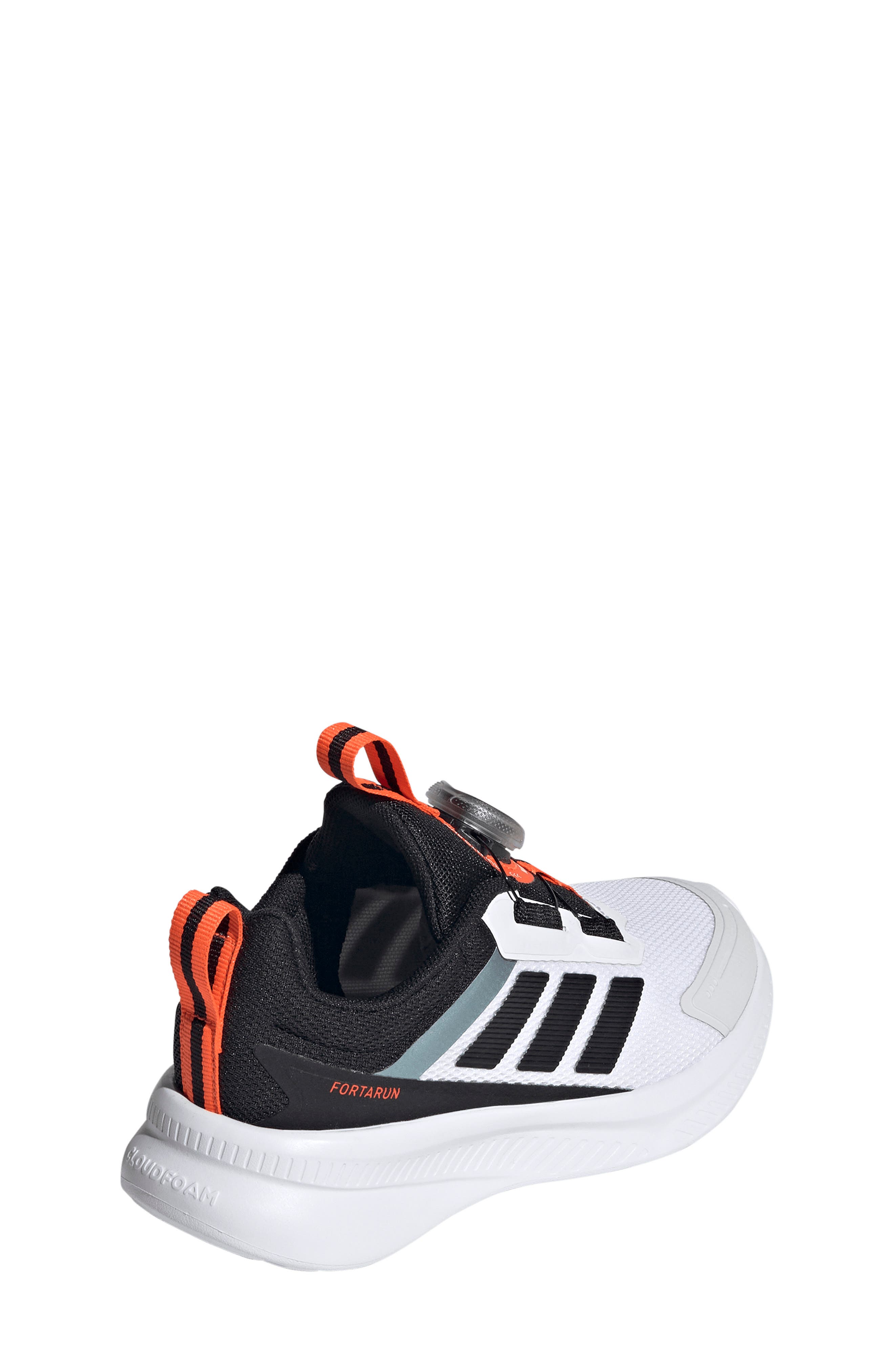 adidas Kids' Fortarun 4.0 Sneaker, Alternate, color, White/ Black/ Orange