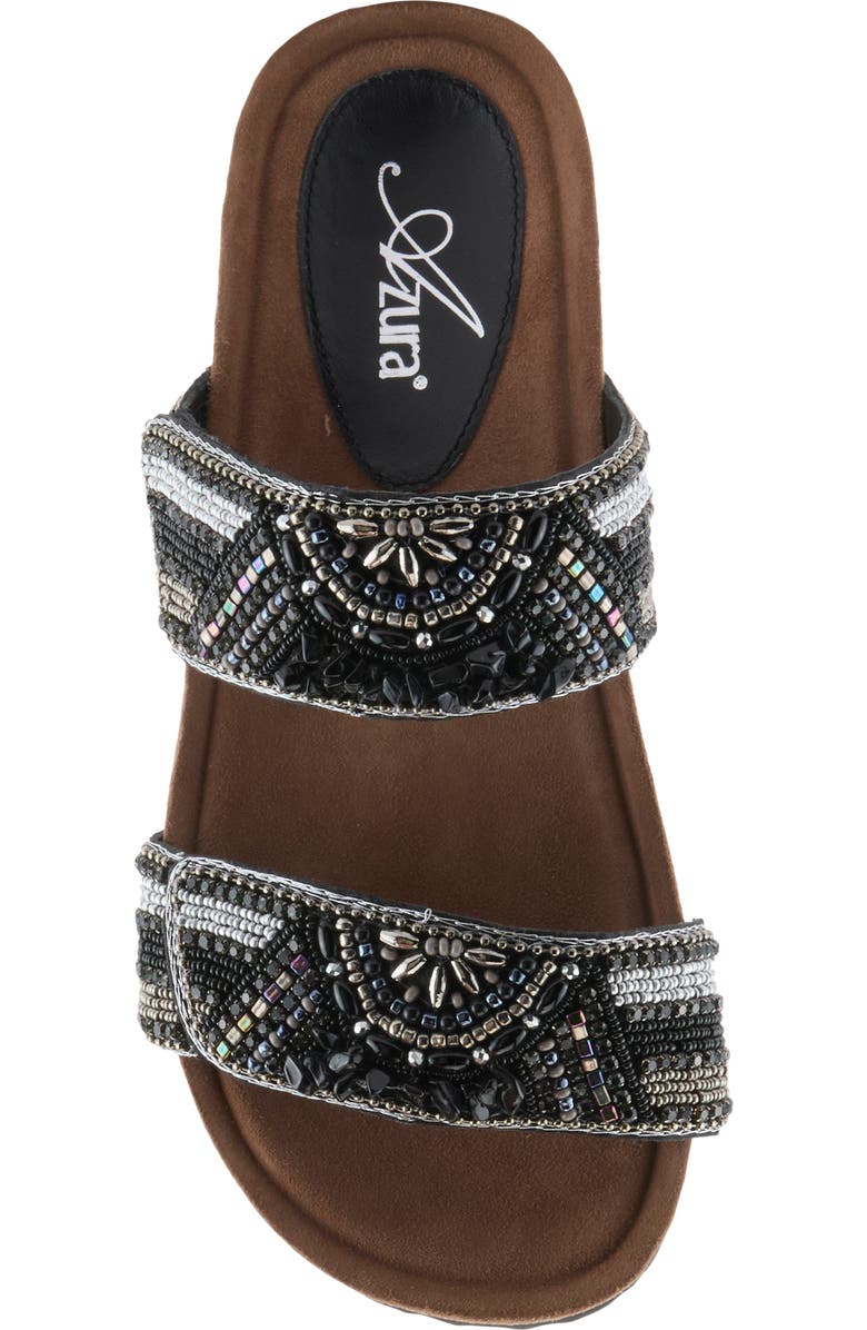 AZURA BY SPRING STEP Bahamain Hand Beaded Platform Sandal, Alternate, color, Black Multi
