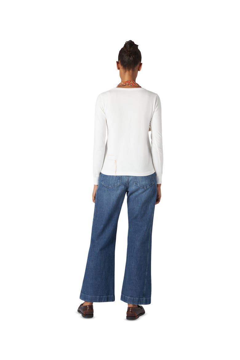 WCoralie Serafino Long Sleeve T-Shirt, Alternate, color, White