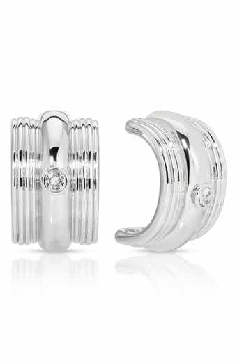 Ettika Textured Statement Hoop Earrings