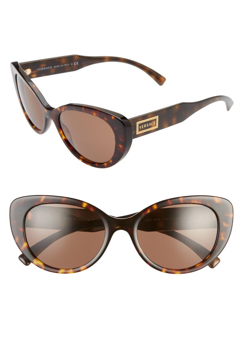 54mm Cat Eye Sunglasses, Main, color, HAVANA